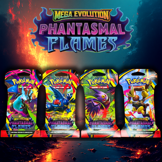 Pokémon TCG: Phantasmal Flames Booster Pack – Mega Evolution (1 Sealed Pack)