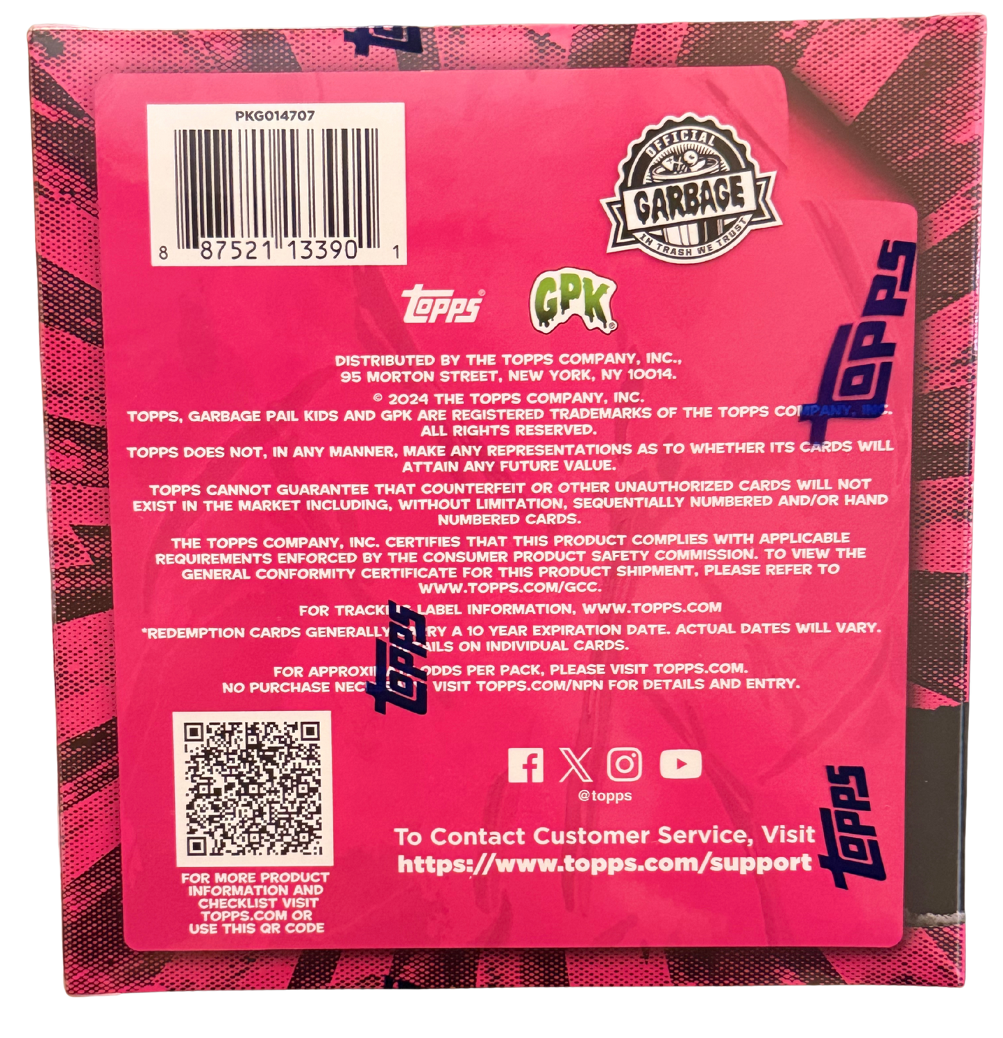 2024 Topps GPK Battle of the Bands-Green Day Factory Sealed Box