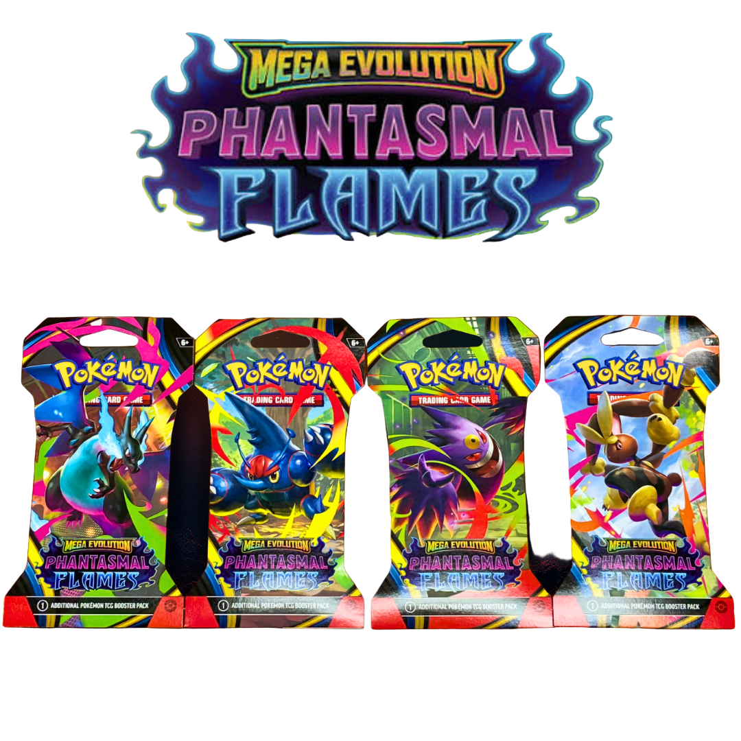 Pokémon TCG: Phantasmal Flames Booster Pack – Mega Evolution (1 Sealed Pack)