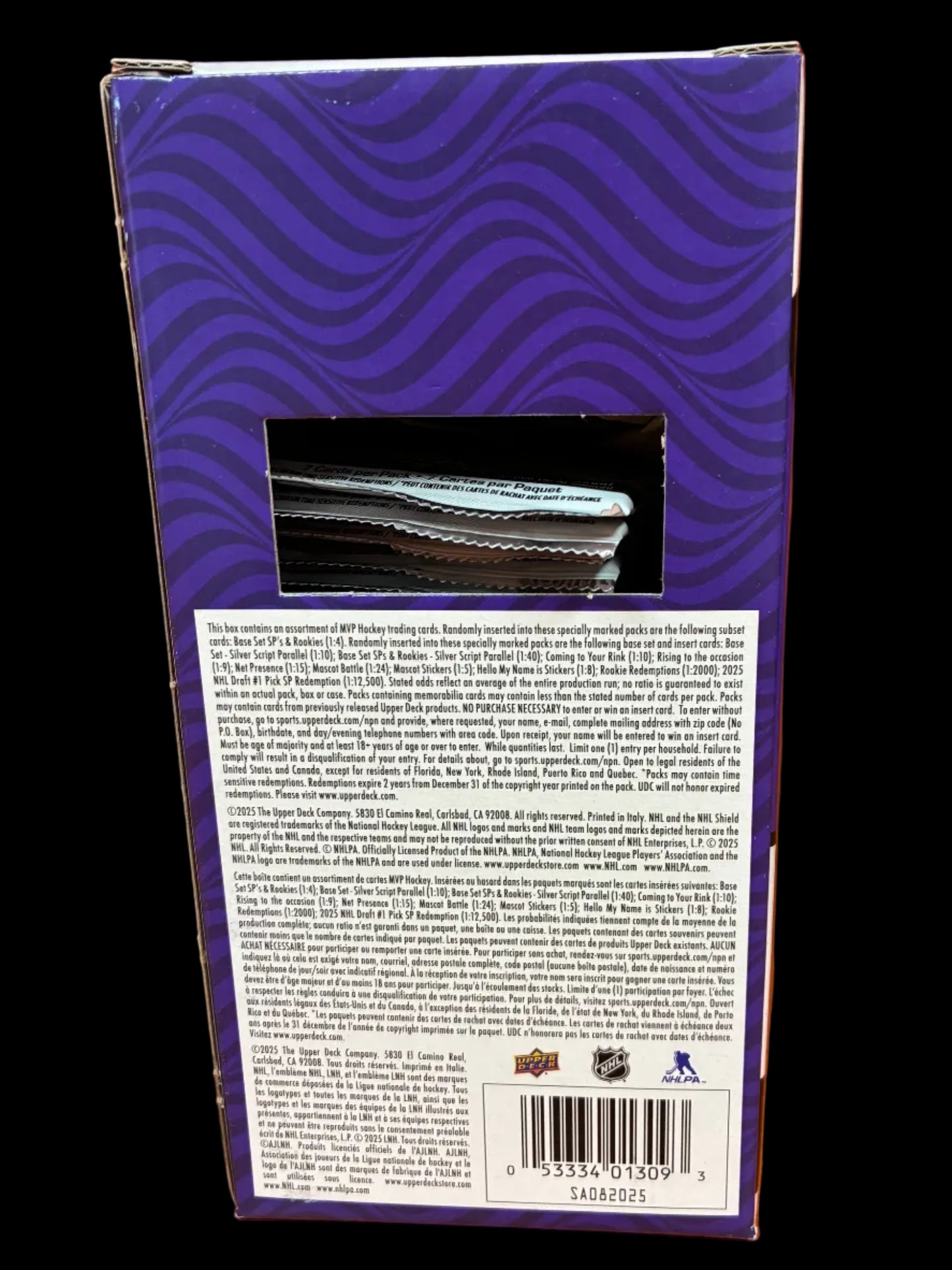 2025-26 Upper Deck MVP Hockey Gravity Feed Box