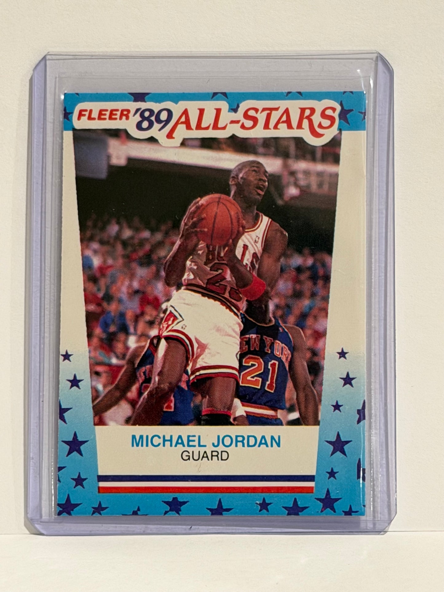 Michael Jordan 1989 Fleer All Stars Sticker (HOF) Chicago Bulls #3 MINT