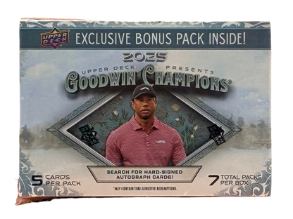 2025 Upper Deck Goodwin Champions – Blaster Box
Factory Sealed – Exclusive Bonus Pack Inside!