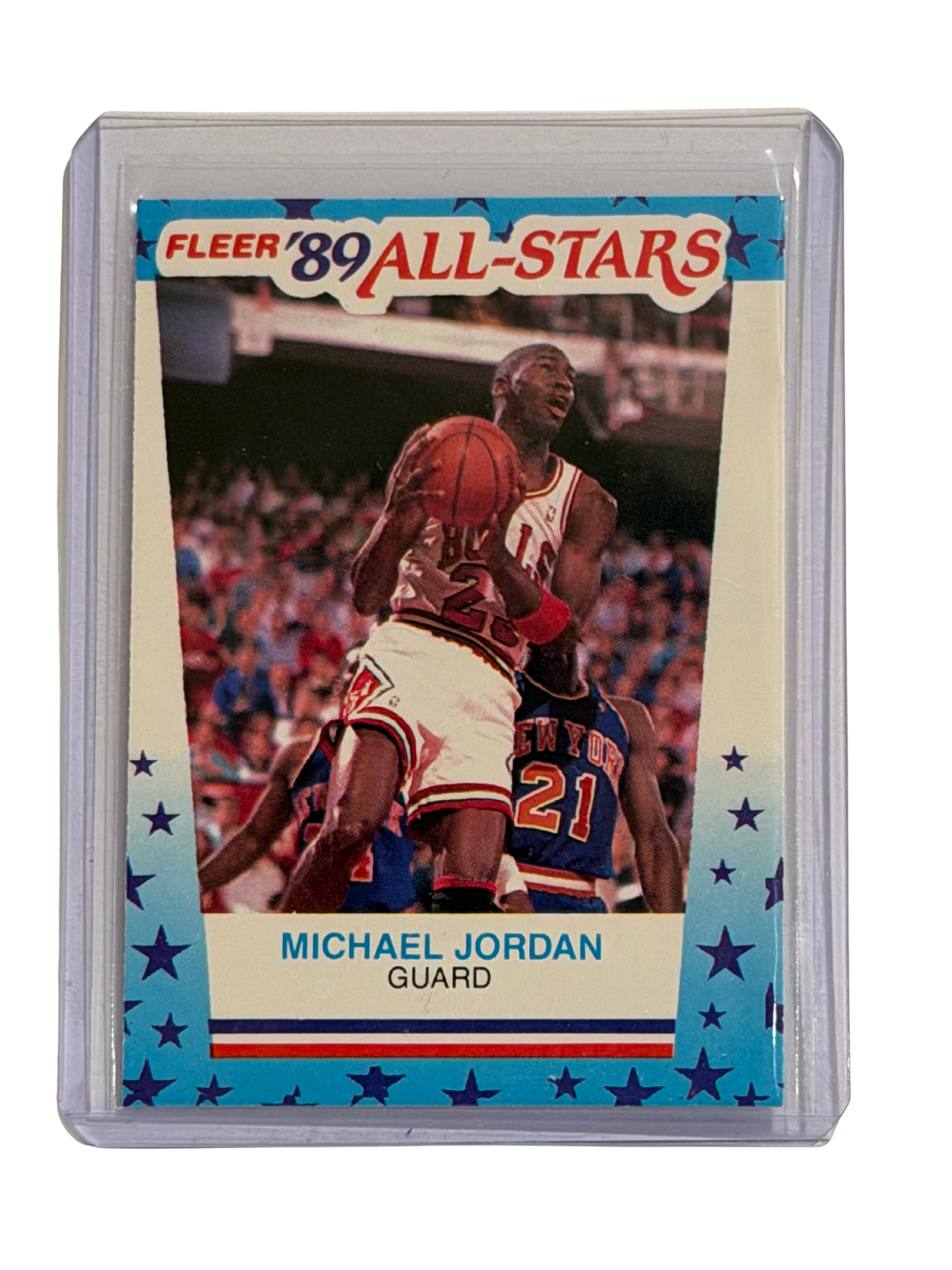 Michael Jordan 1989 Fleer All Stars Sticker (HOF) Chicago Bulls #3 MINT