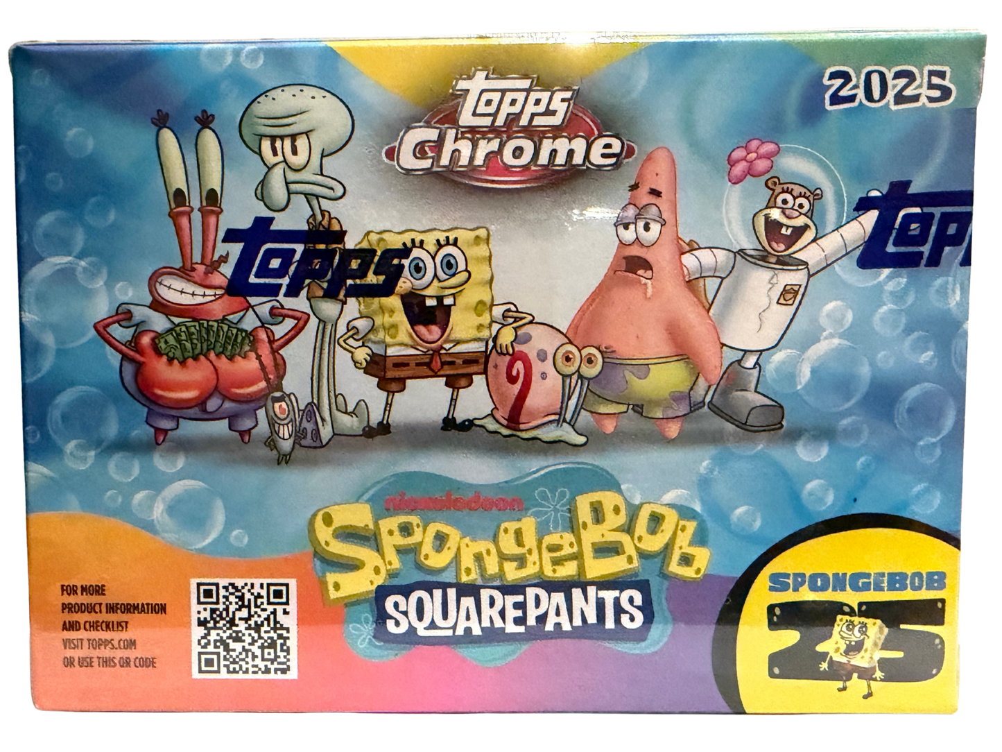 2025 Topps Chrome SpongeBob SquarePants 25th Anniversary Blaster Box