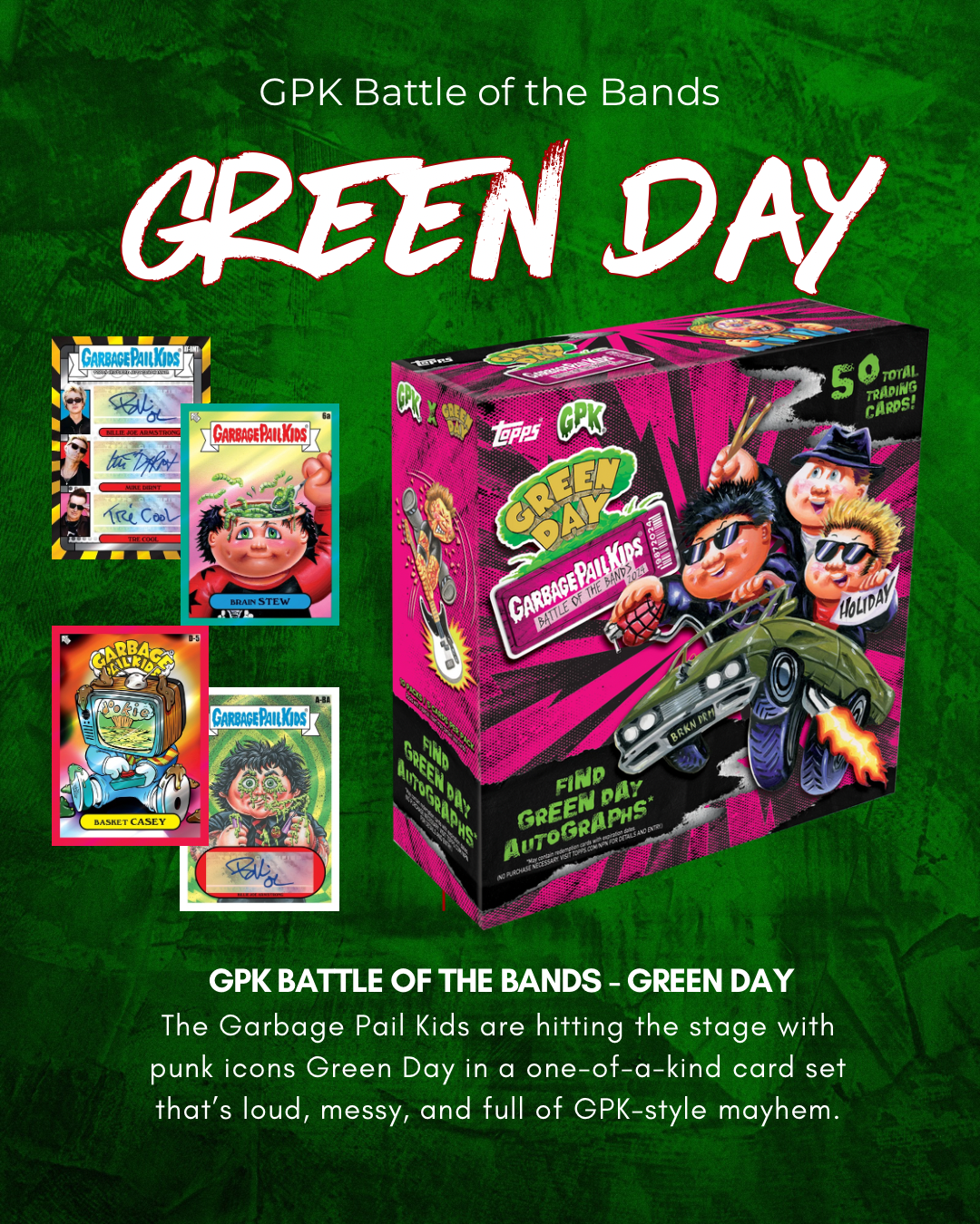 Topps GPK Battle of the Bands-Green Day Factory Sealed Box