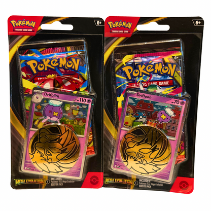 Pokemon Mega Evolution Drifloon & Drifblim Checklane Booster Packs (2 packs)