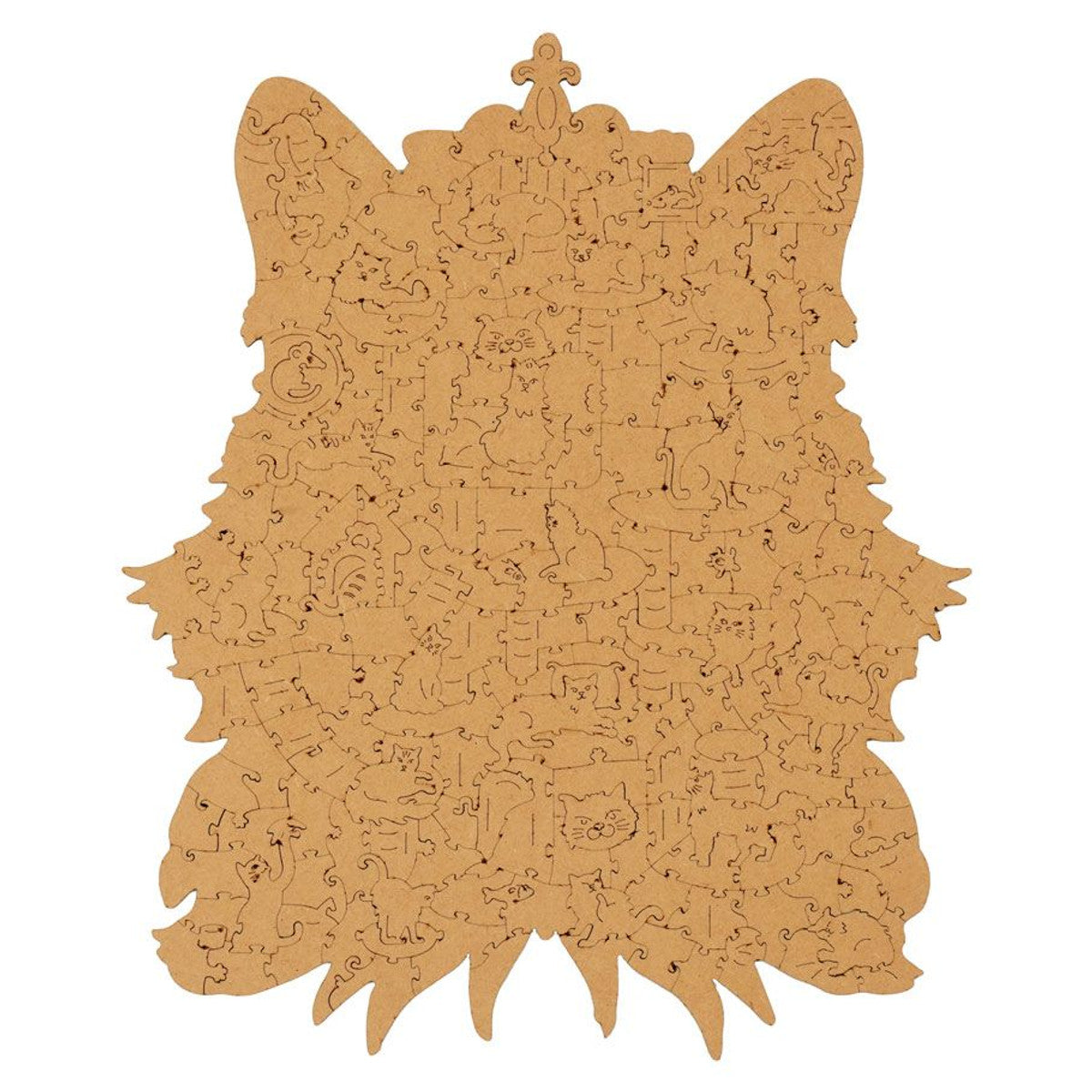 Puzzle: Wooden: Cat King 200 piece