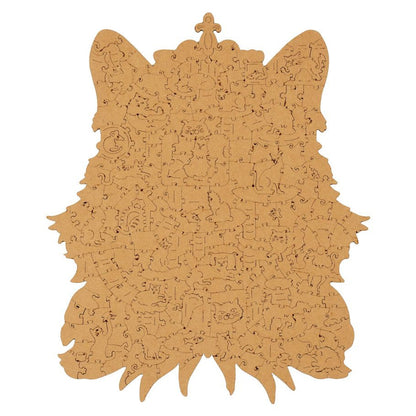 Puzzle: Wooden: Cat King 200 piece