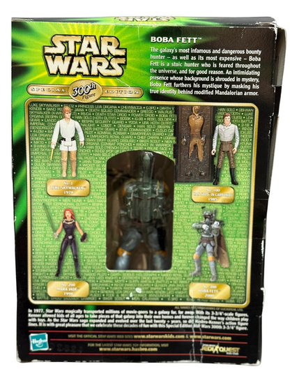 Star Wars Boba Fett 300th Figure Special Edition (2000, Hasbro) - With Rocket-Firing Backpack