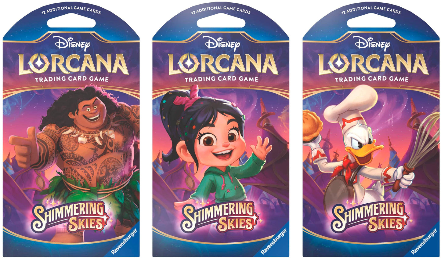 Disney Lorcana Trading Card Game Shimmering Skies Booster Pack (12 Cards