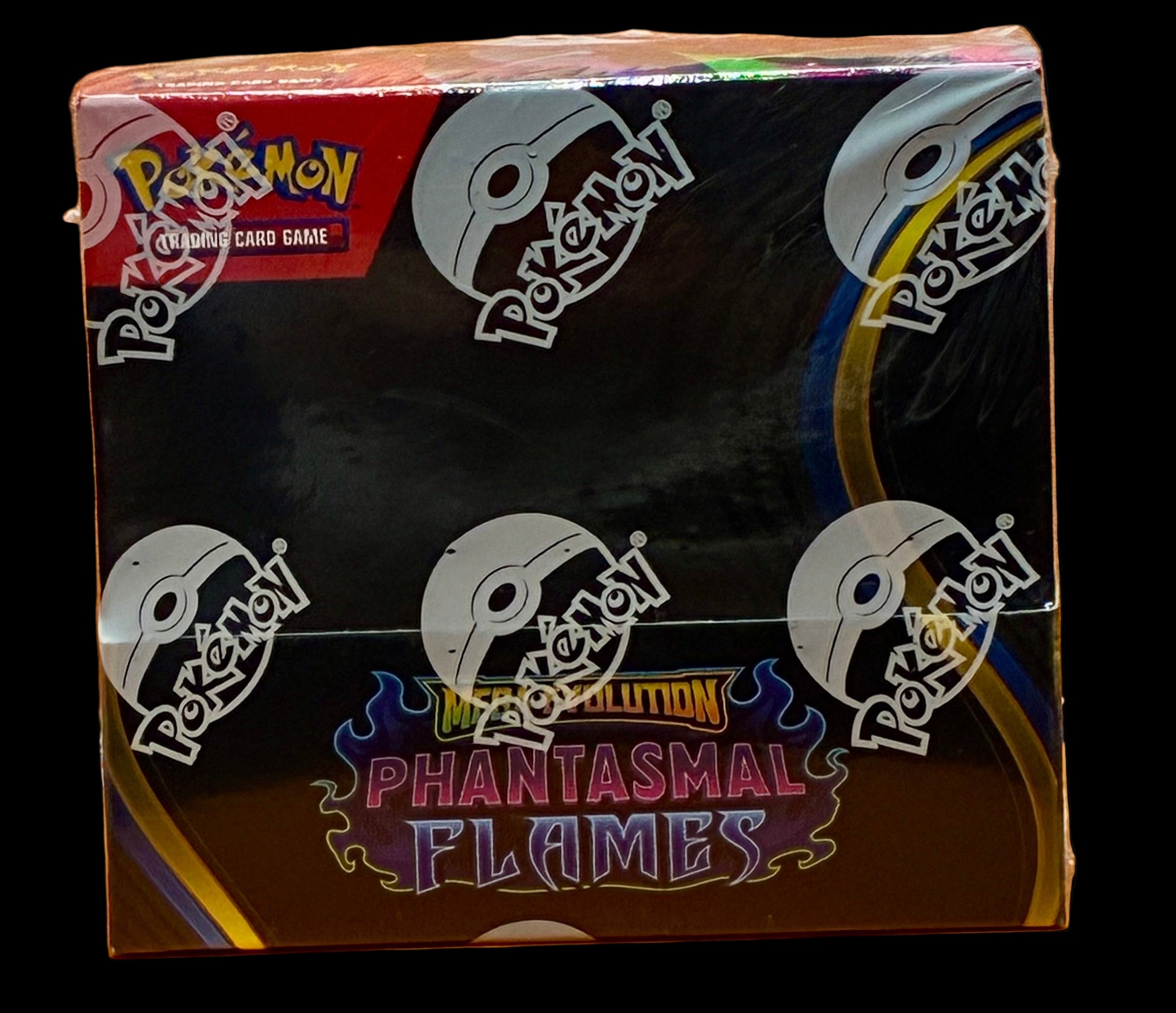 Pokémon trading card game box with 'Phantasmal Flames'  