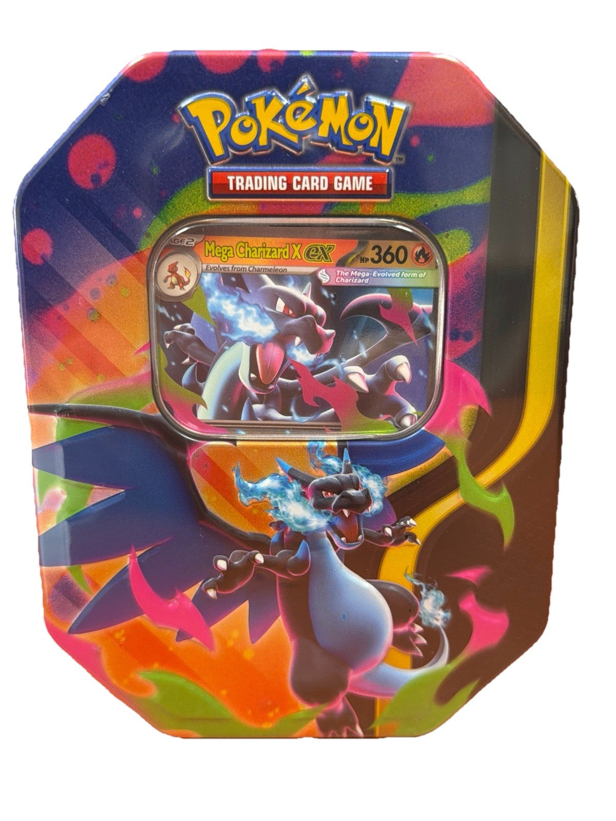 Pokemon Mega Charizard Tin (Mega Charizard X)