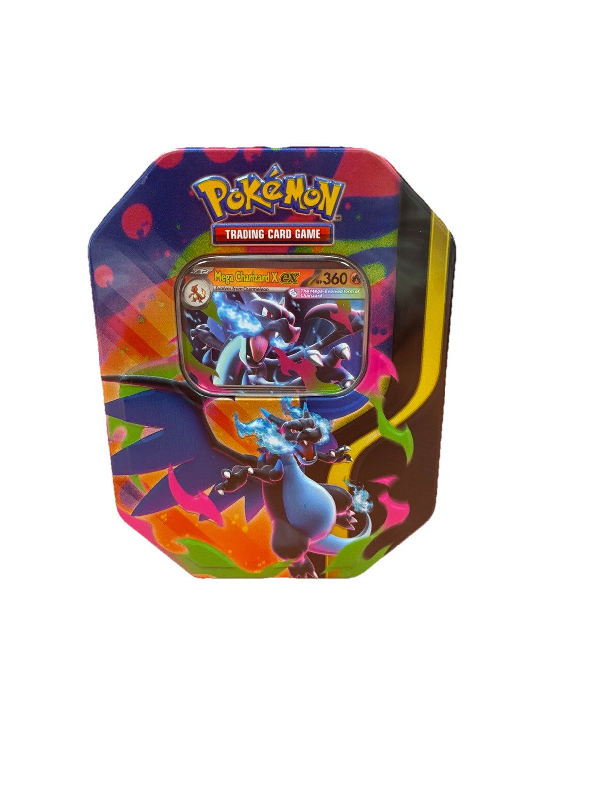 Pokemon Mega Charizard Tin (Mega Charizard X)